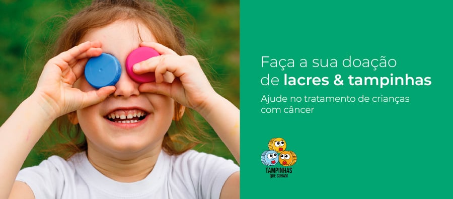 Doe lacres e tampinhas
